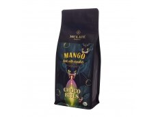 MULATE ORGANIC ekologiško pieninio šokolado užkandis "MANGO", 400 g