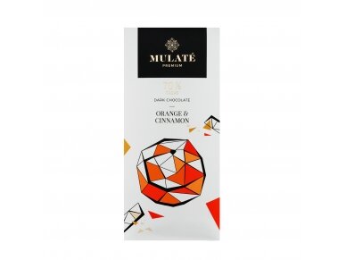 MULATE PREMIUM ORANGE & CINNAMON juodasis šokoladas MULATE PREMIUM ORANGE & CINNAMON juodasis šokoladas