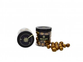MULATE LIMITED Festive hazelnuts in milk chocolate with gold dust